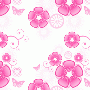Floral Pattern With Butterflies