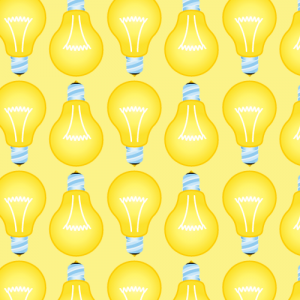 Light Bulbs Seamless Pattern