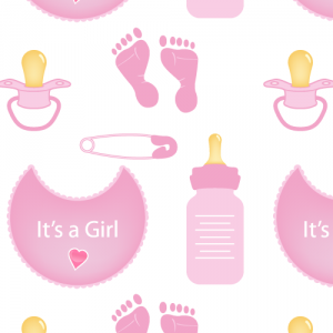 Baby Girl Seamless Pattern