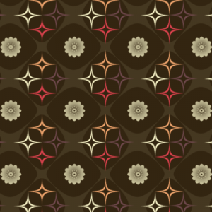 Retro Brown Flower Pattern