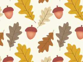 Oak Leaves And Acorns Pattern